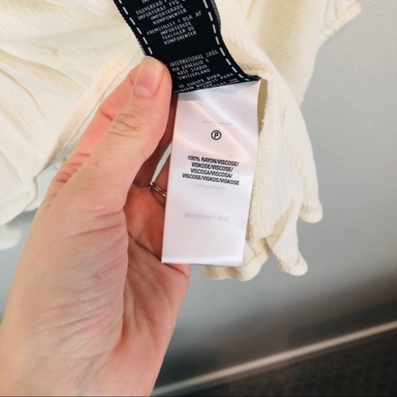 7 for all mankind 7FAM cream boho blouse M - Picture 4 of 6